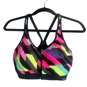 Victoria’s Secret VSX Neon Striped Sports Bra